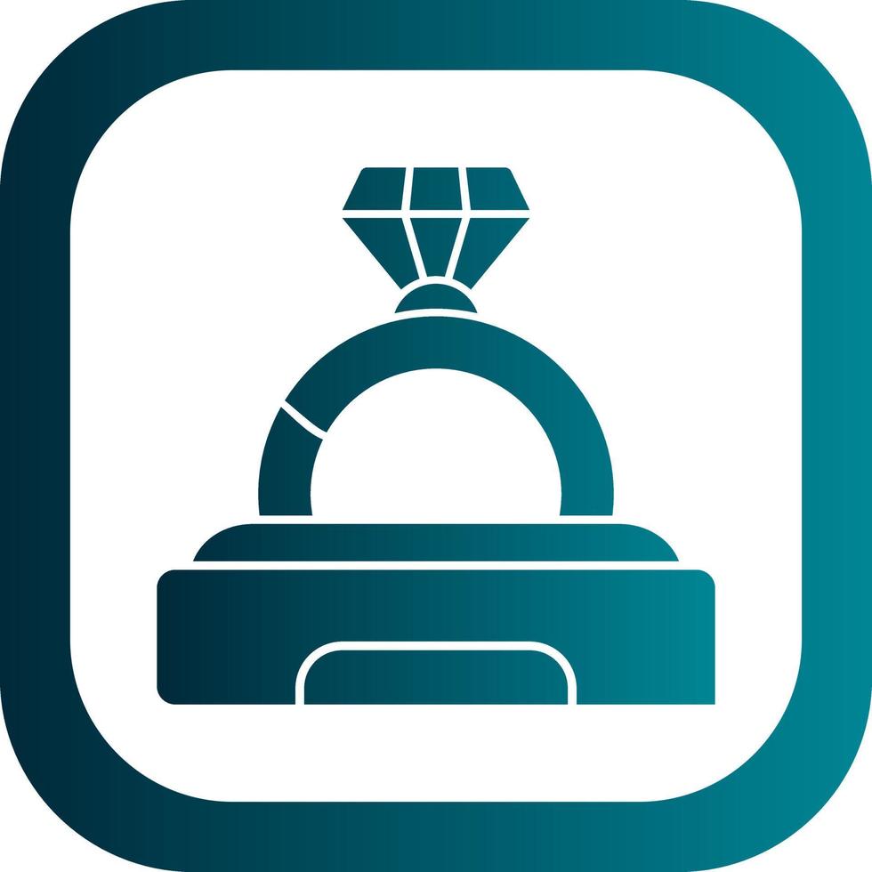 Engagement Ring Vector Icon Design