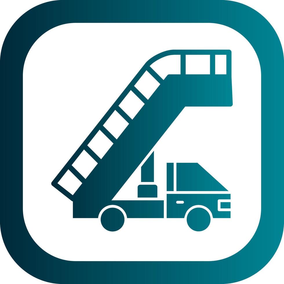 Airplane Stairs Vector Icon Design