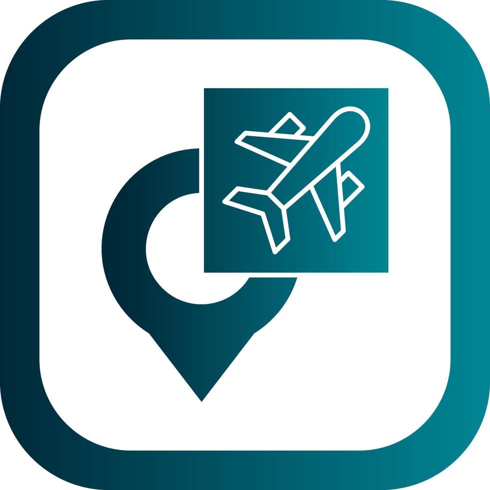Airport Direction Vector Icon Design