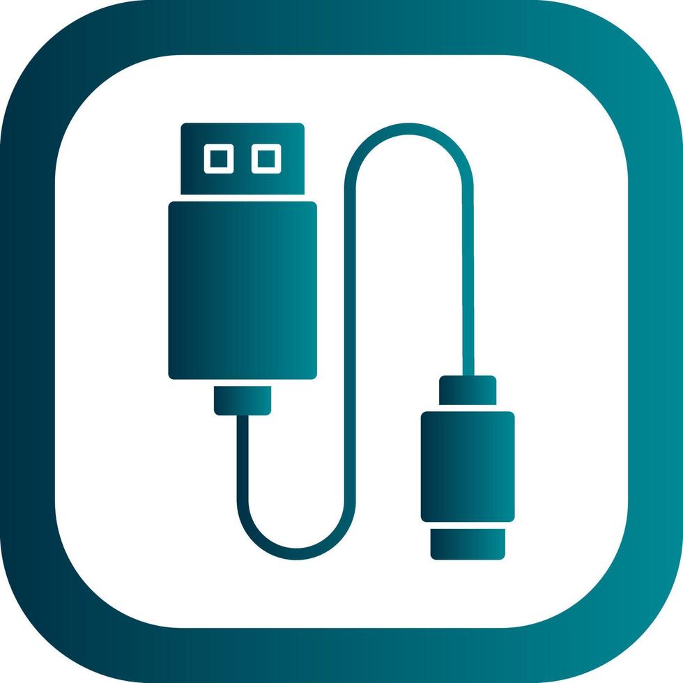 diseño de icono de vector de cable de datos