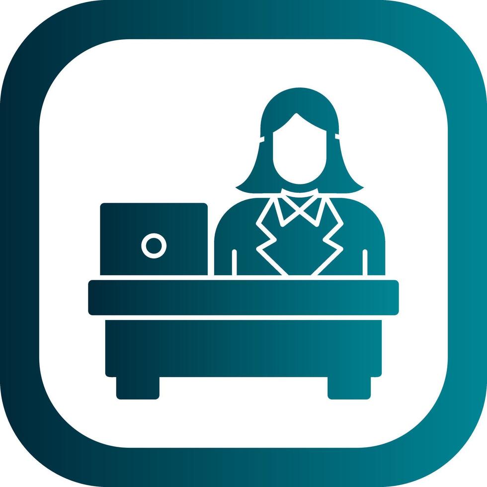 Recptionist Vector Icon Design