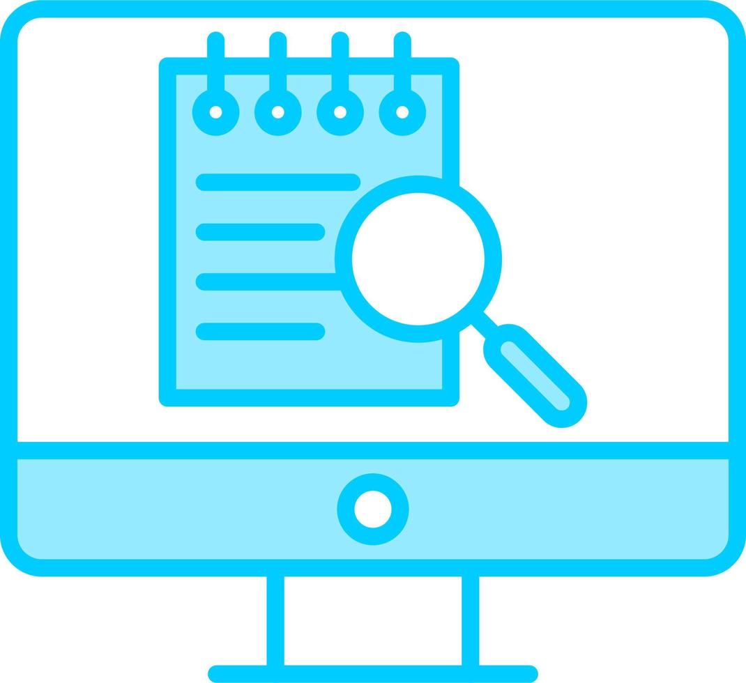 File Search Computer Vector Icon