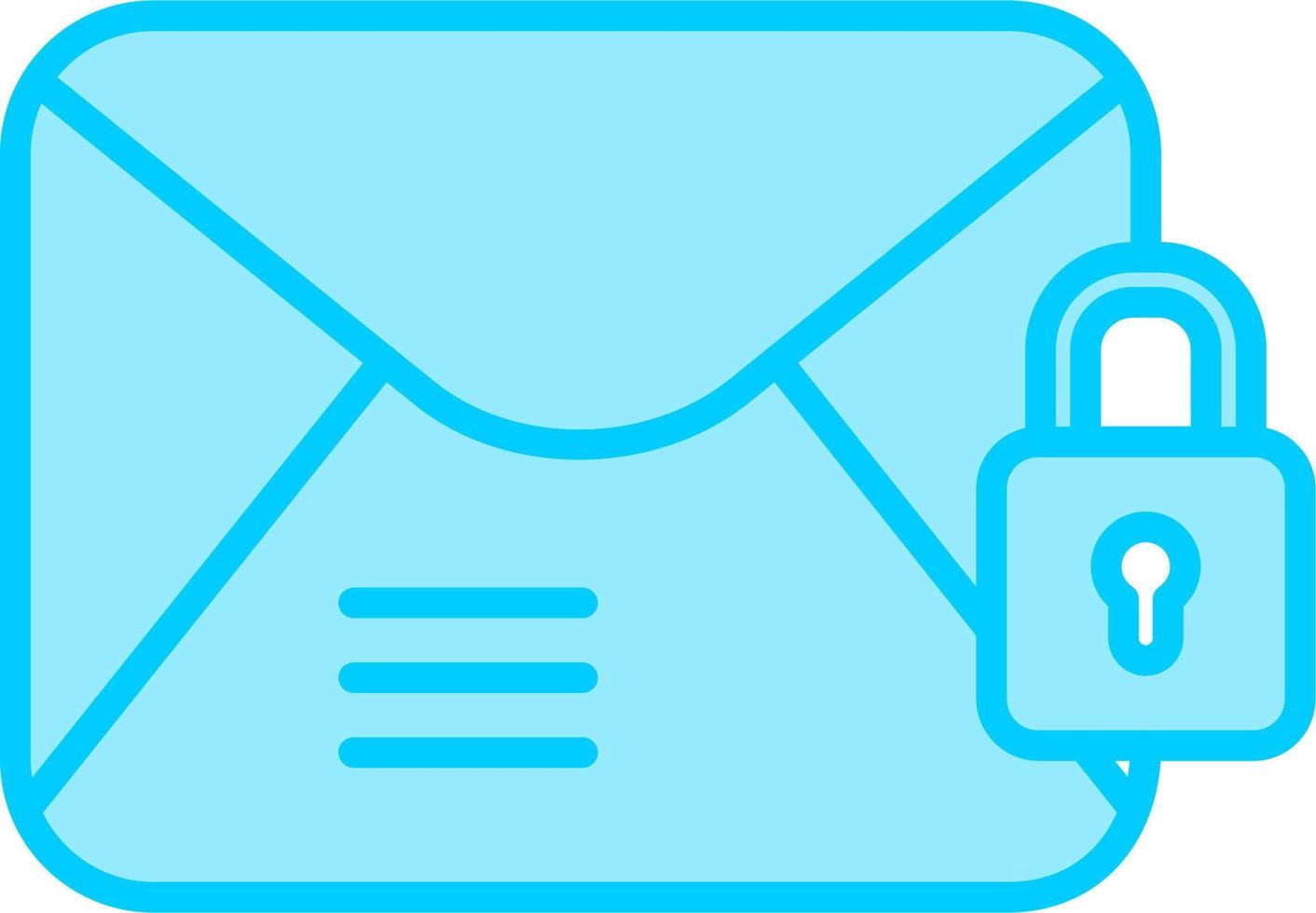 Email Encrypted Vector Icon