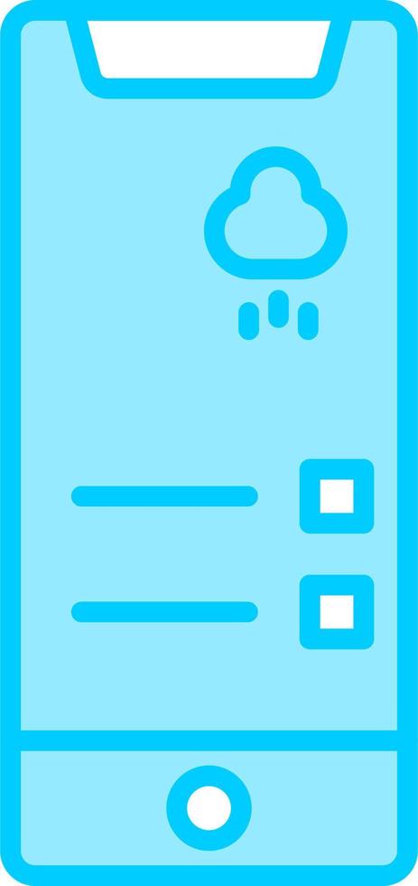 Phone Weather Forcast Vector Icon