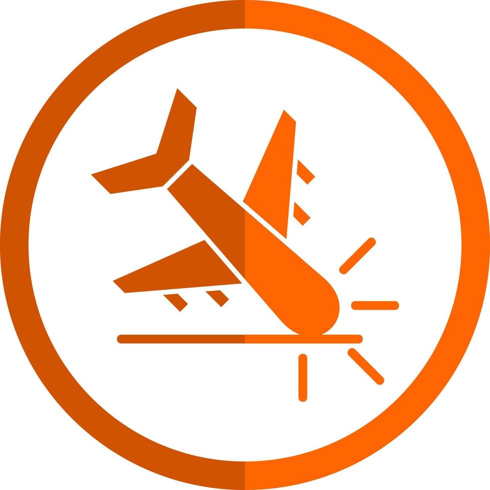 Airplan Crash Vector Icon Design