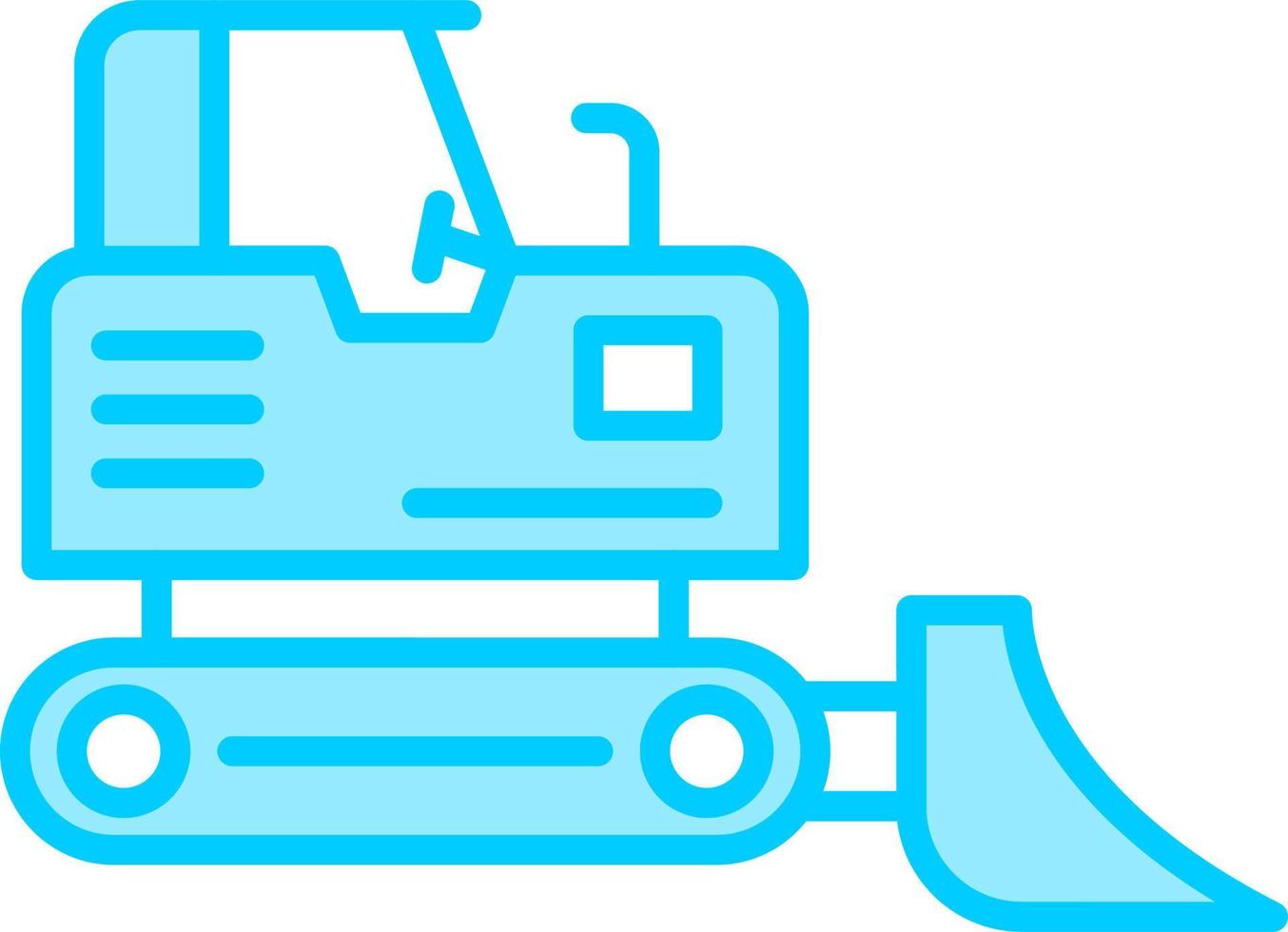 Bulldozer Vector Icon