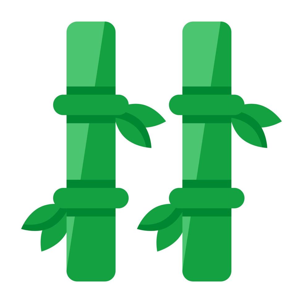 An icon design of bamboo sticks vector