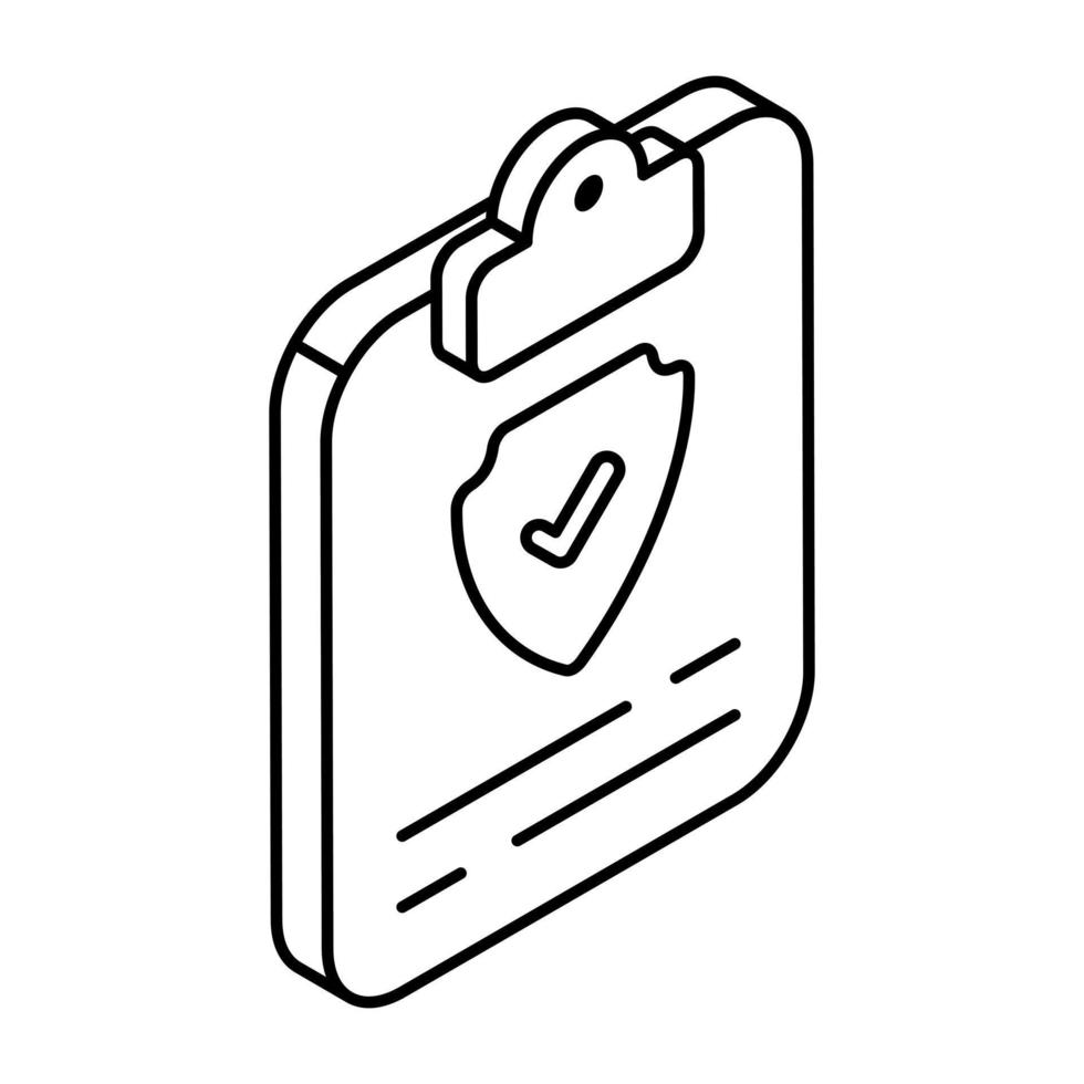 Trendy design icon of privacy policy vector