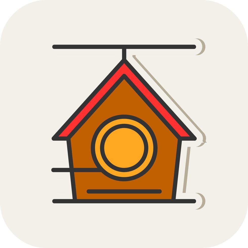 Bird House Vector Icon Design