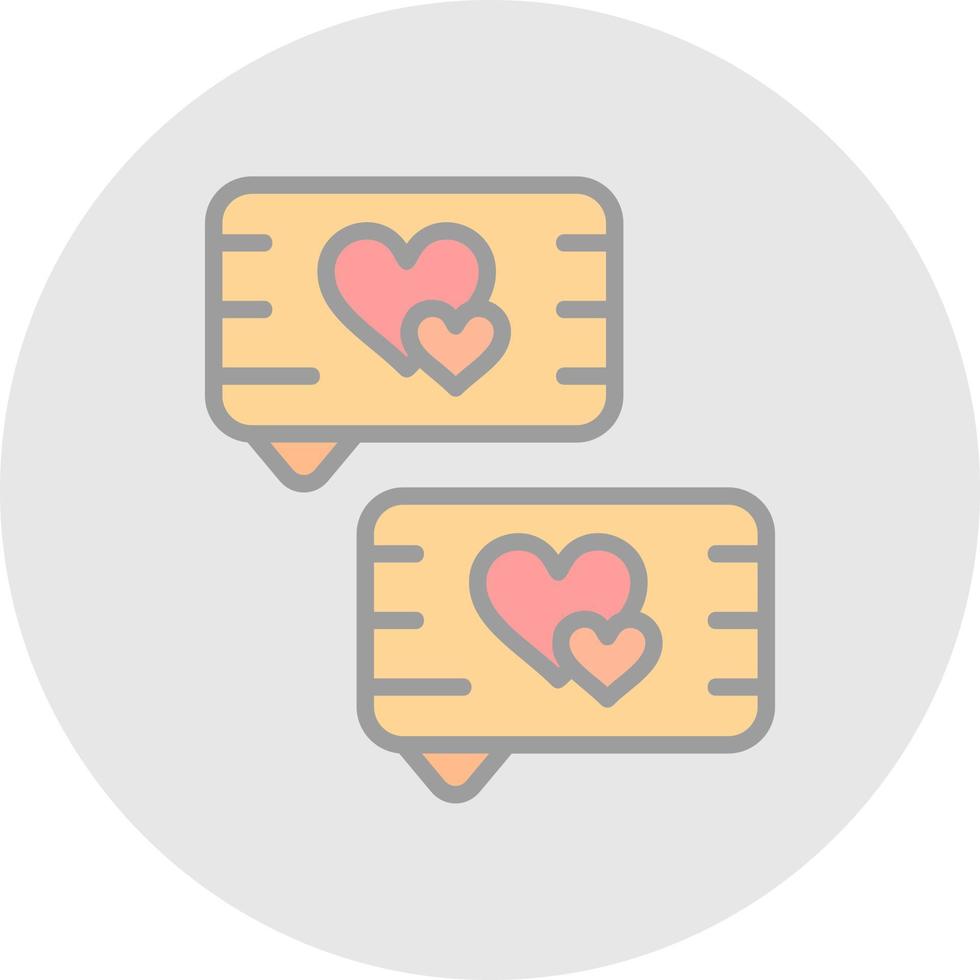 Love Chat Vector Icon Design