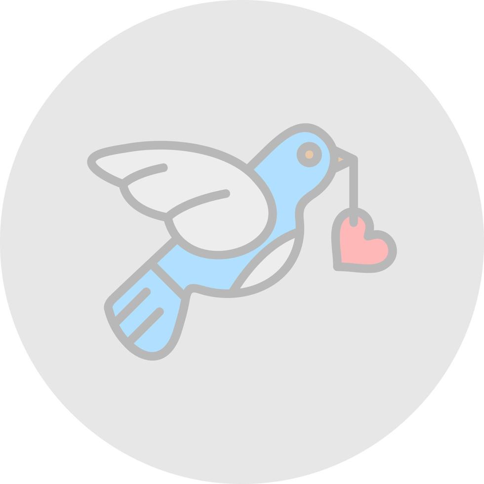 diseño de icono de vector de pájaro de amor