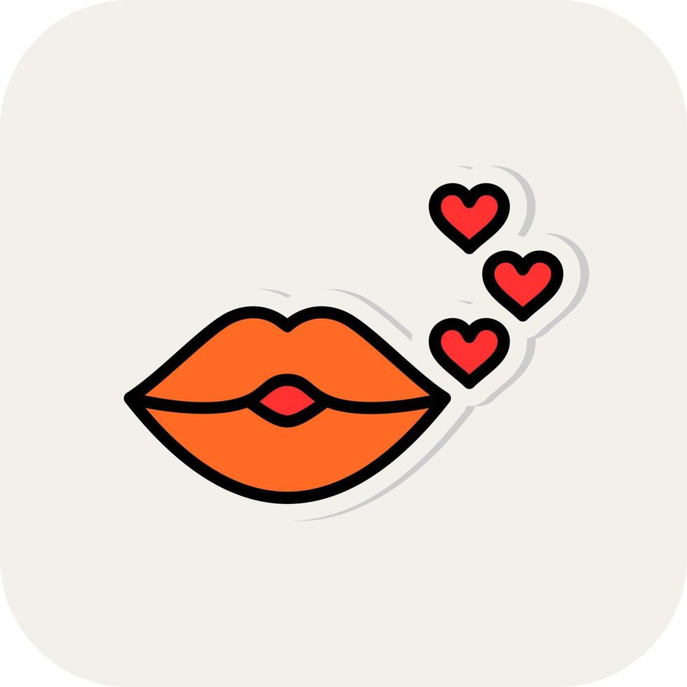 Kiss Vector Icon Design