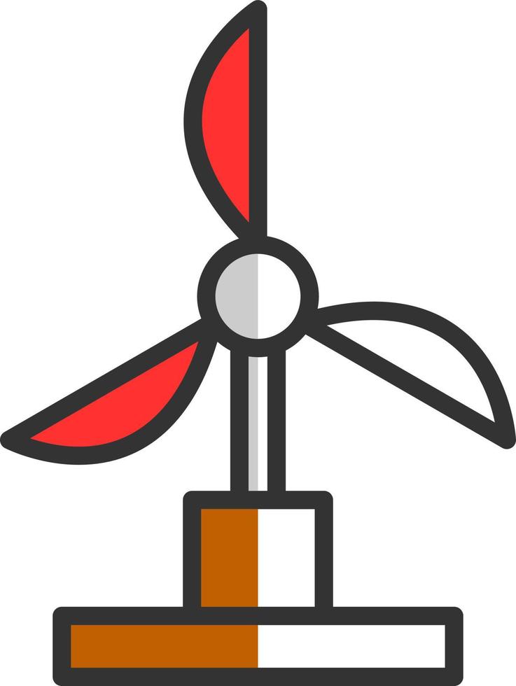 Windmill Vector Icon Design