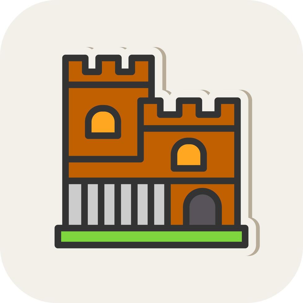 diseño de icono de vector de castillo