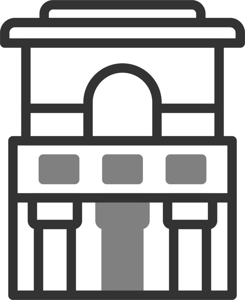 Temple Of The Frescoesline Vector Icon