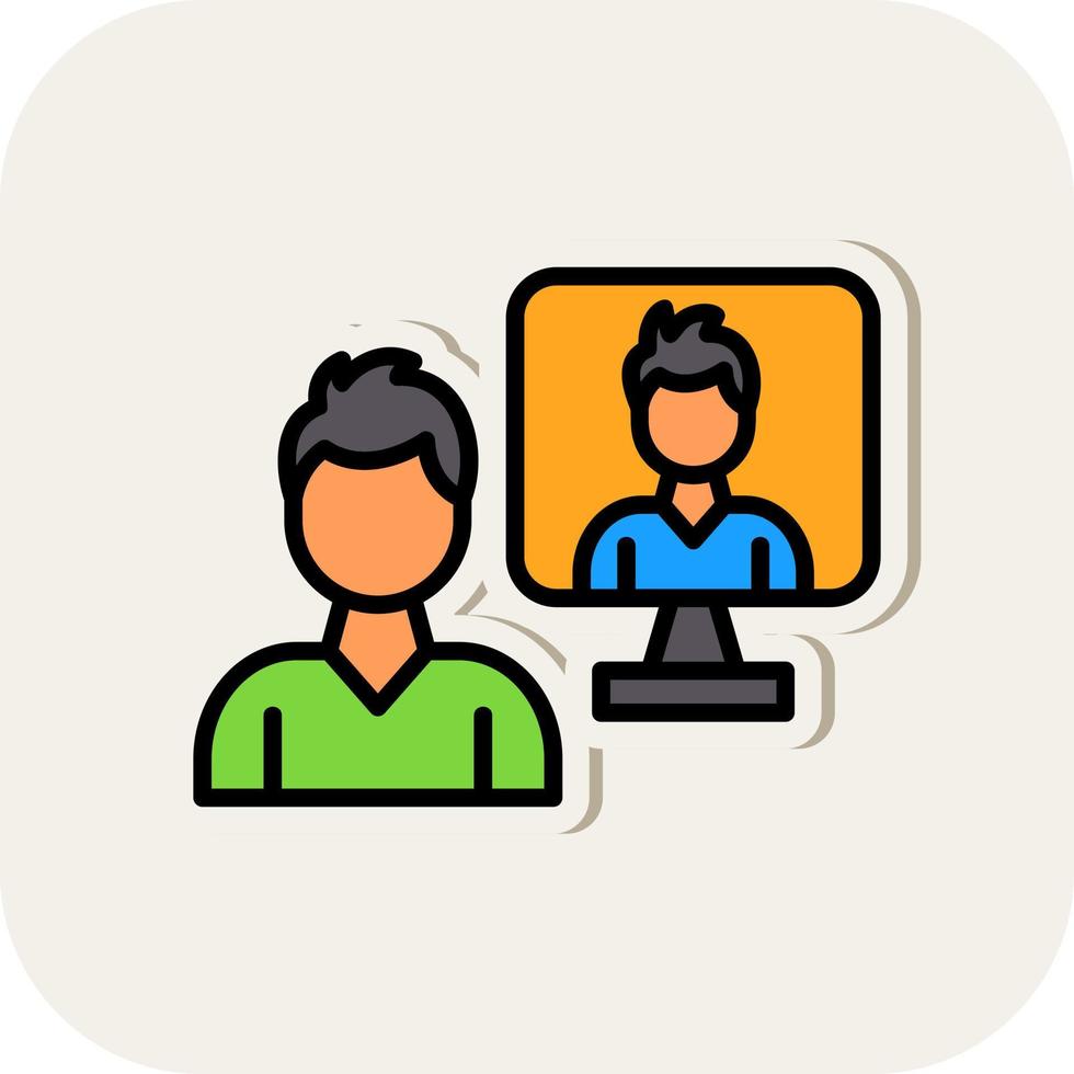 Online Conference Vector Icon Design
