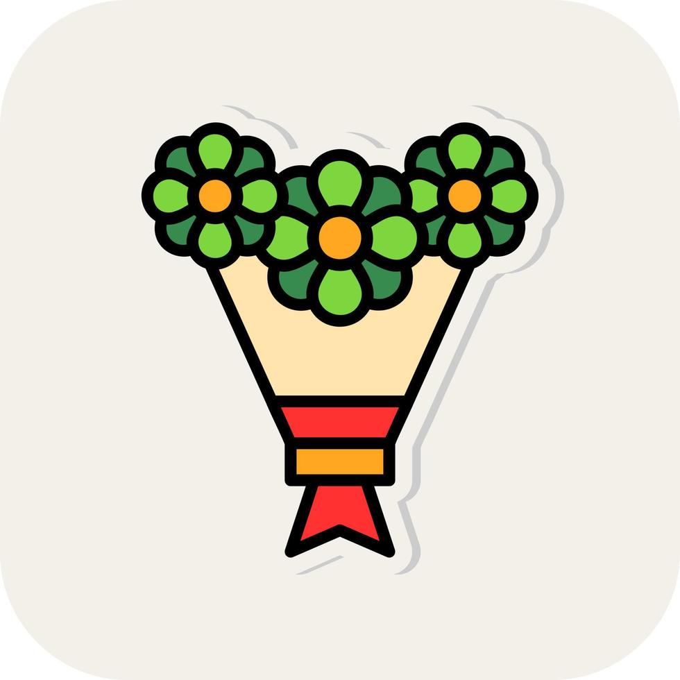 Bouquet Vector Icon Design