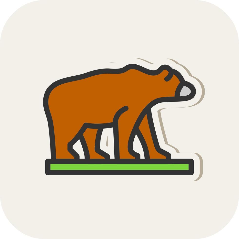 diseño de icono de vector de oso