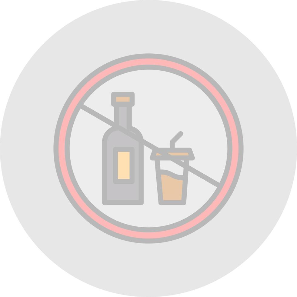 No Drink Vector Icon Design