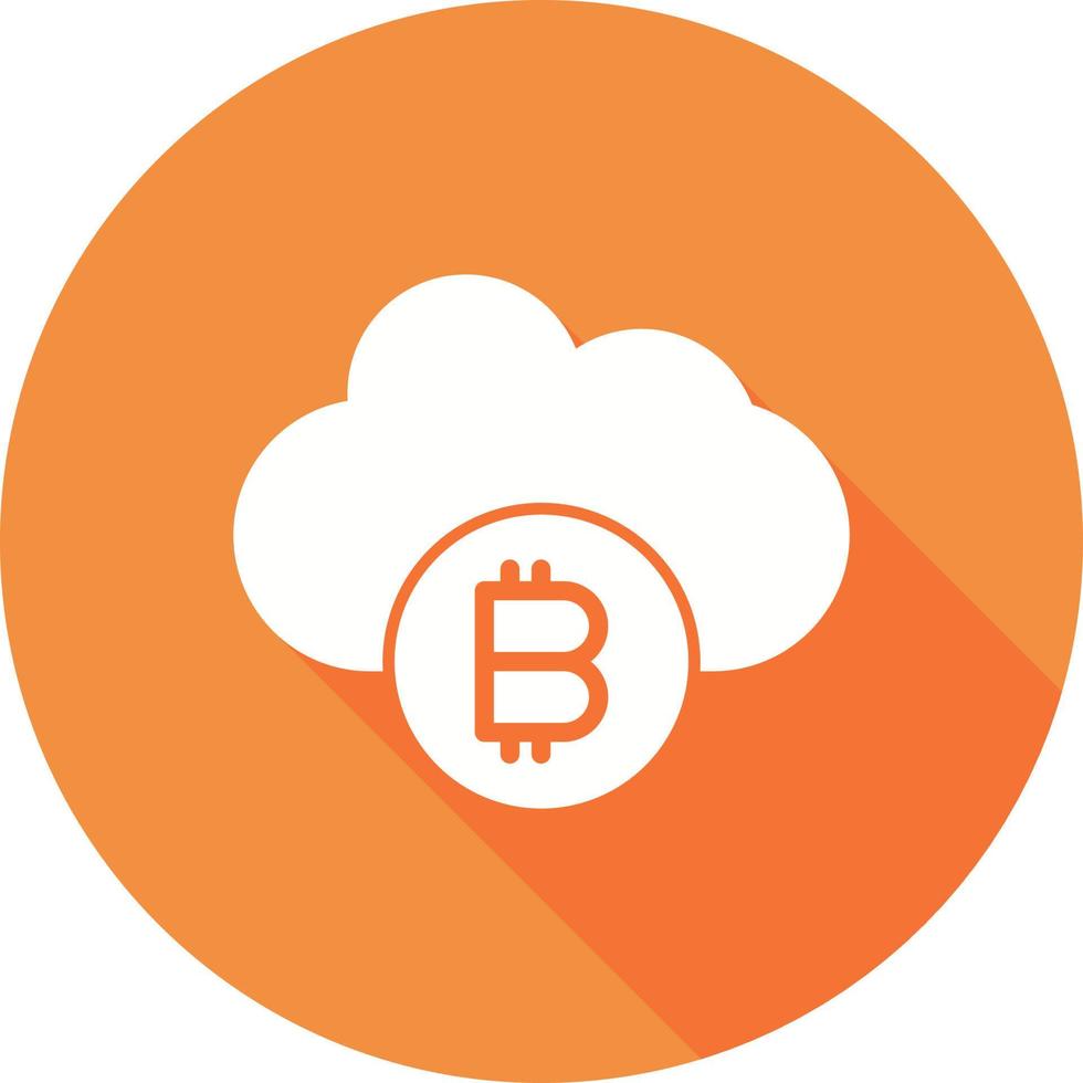 bitcoin nube vector icono