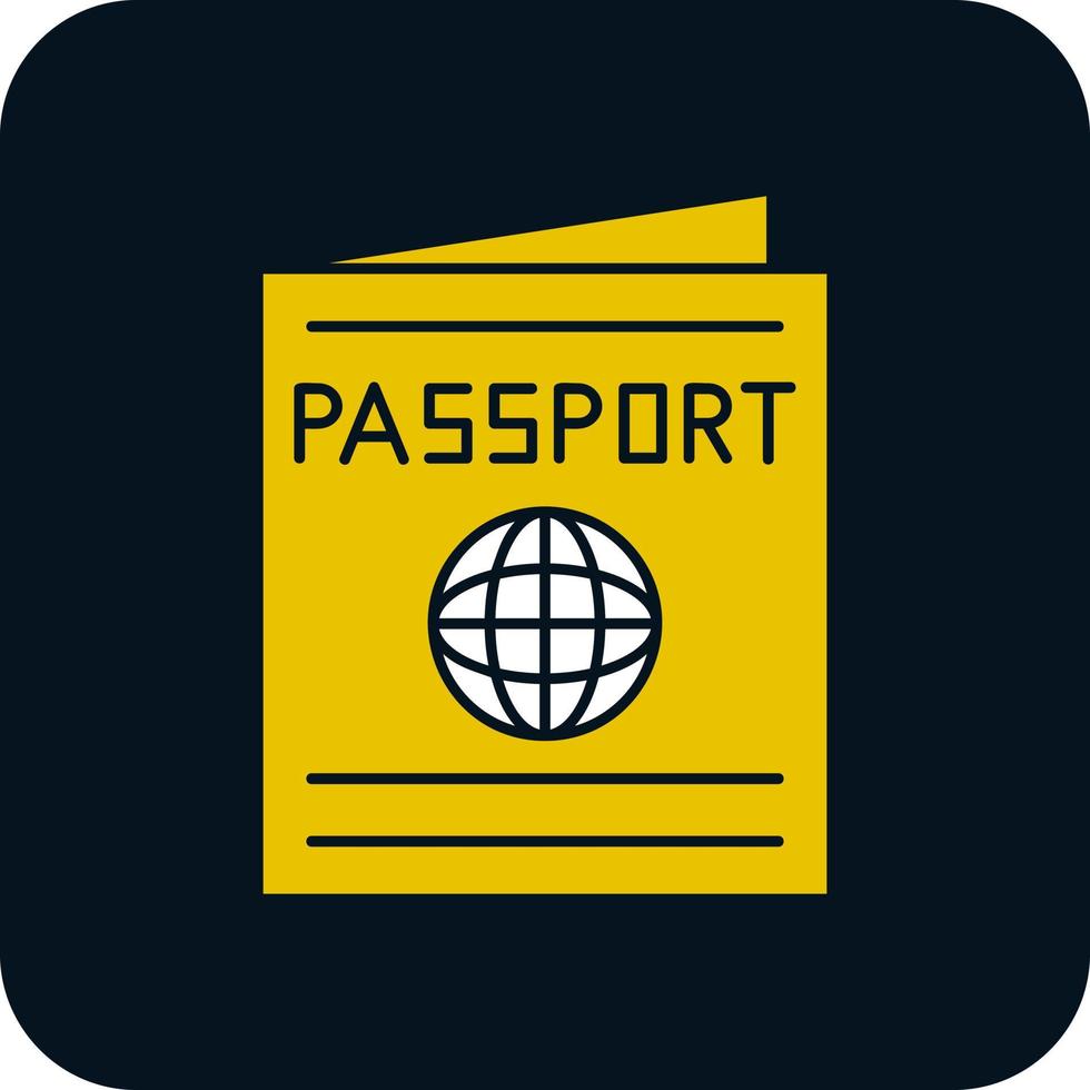 diseño de icono de vector de pasaporte