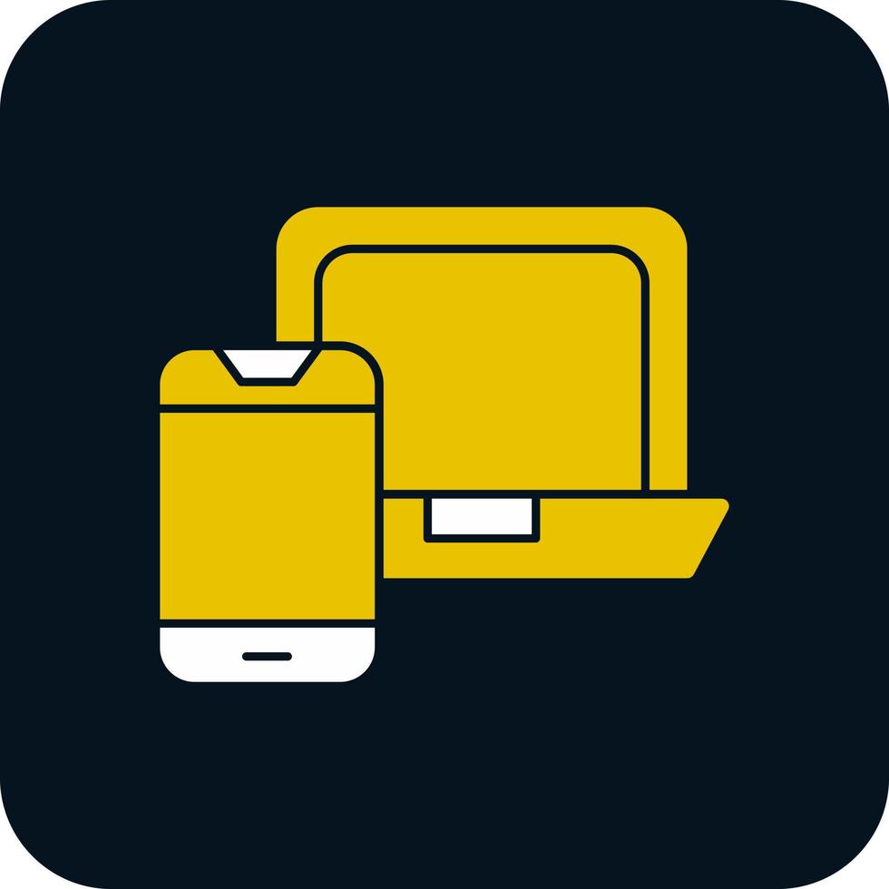 Mobile To Laptop Vector Icon Design