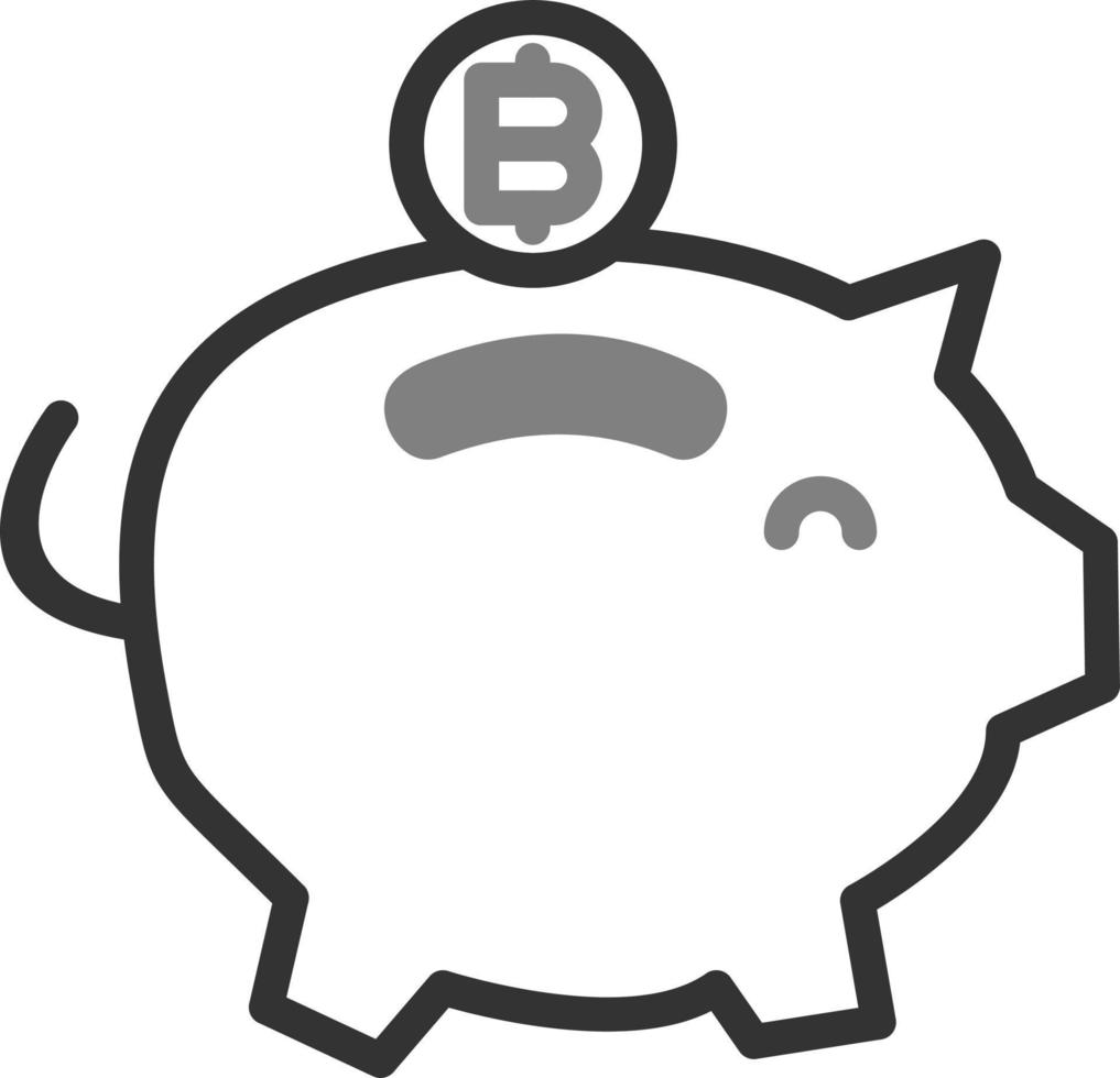 Bitcoin Piggy Bank Vector Icon