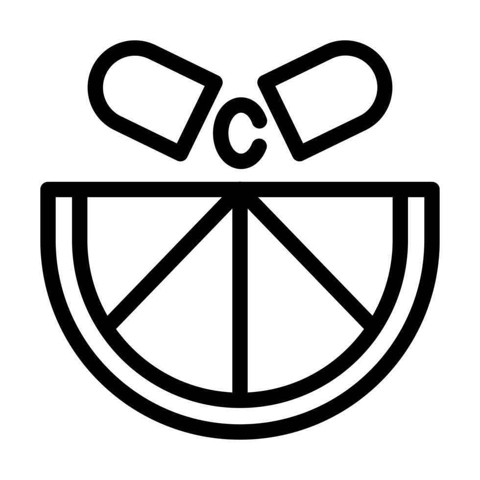 Vitamin C Icon Design vector