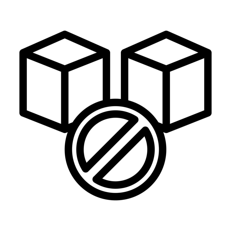 No Sugar Icon Design vector