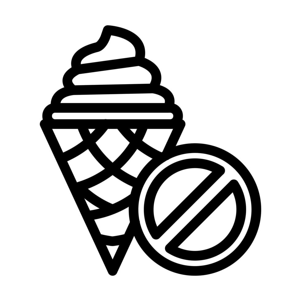 No Ice Cream Icon Design vector