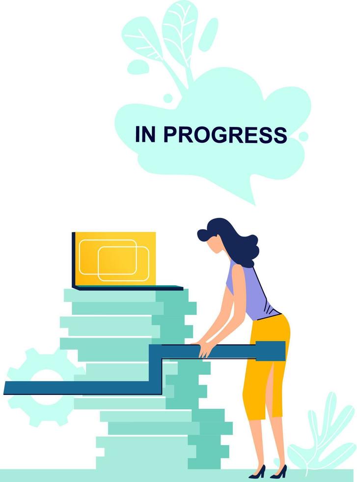 In progress business concept vector illustration