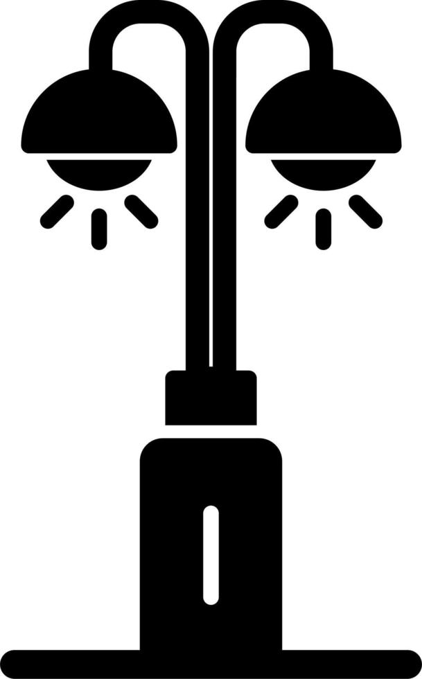 parque lámpara vector icono