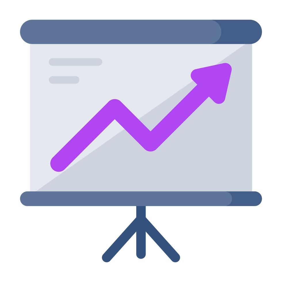 Business presentation icon, editable vector