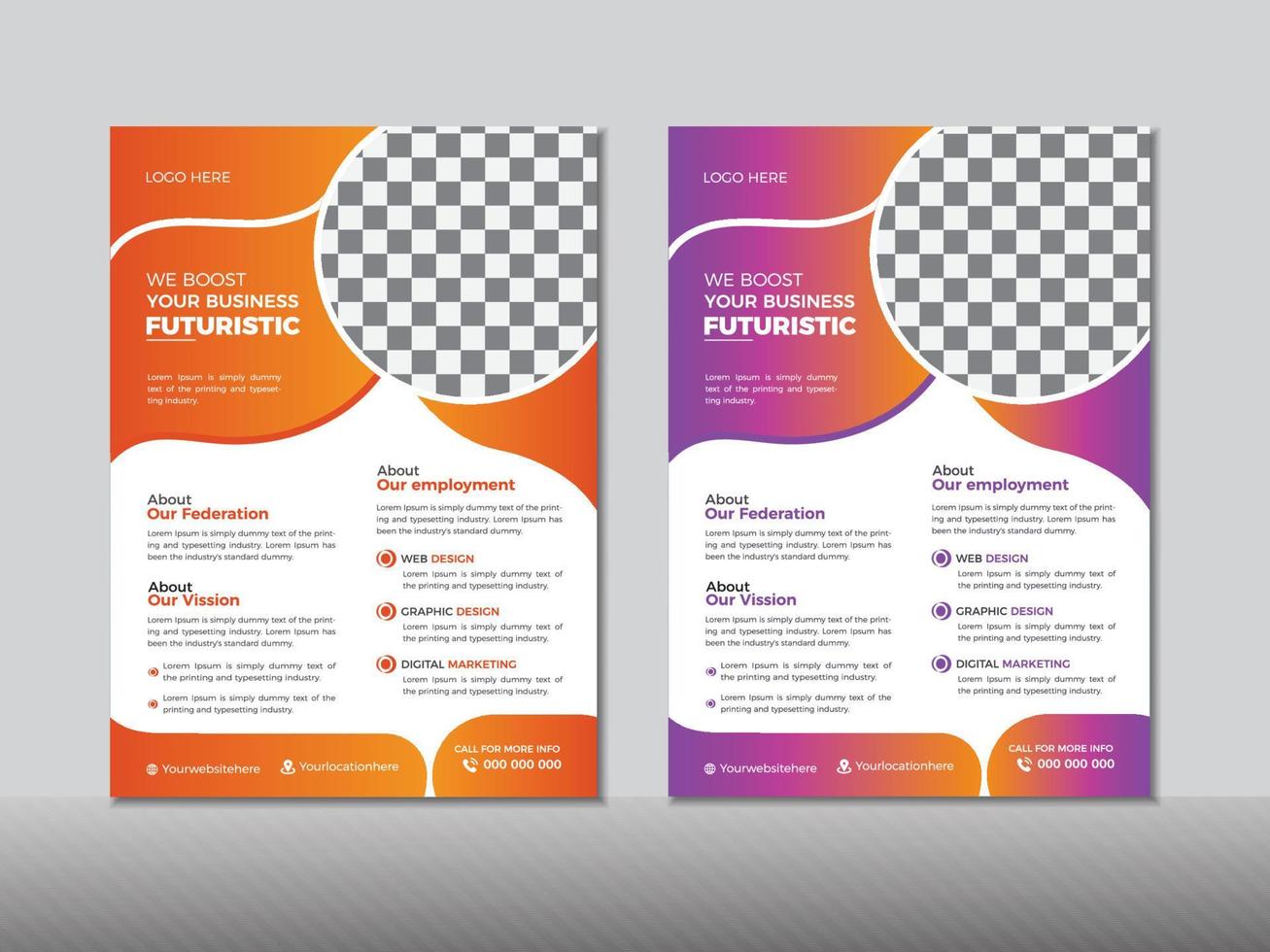 Modern Creative Business flyer design template. vector