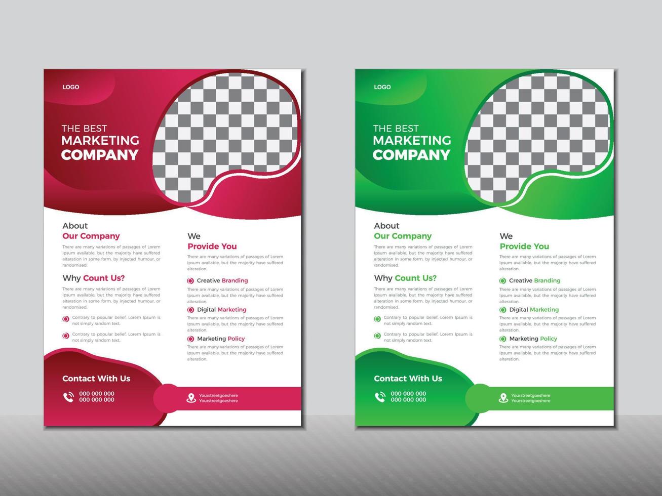 Business flyer template Design.Corporate Design, Neat and clean design, vector