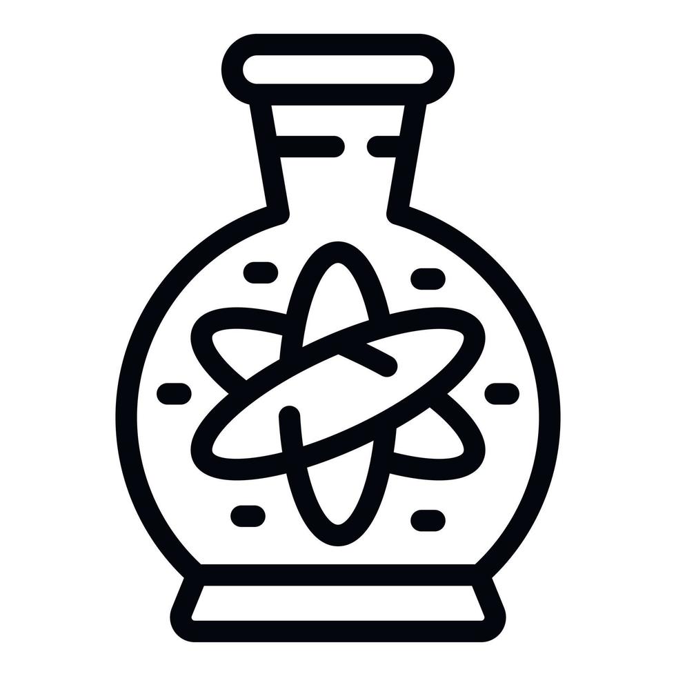 Flask energy icon outline vector. Futuristic research vector