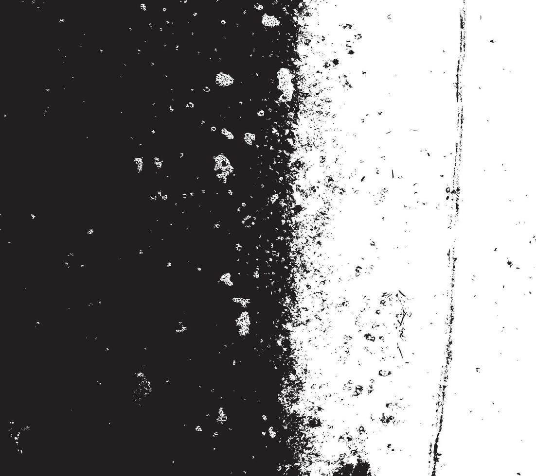 textura de superposición envejecida, fondo de grunge abstracto en blanco y negro, suciedad vectorial envejecida, textura de astillas, grietas, rasguños, desgastes, polvo, suciedad. vector