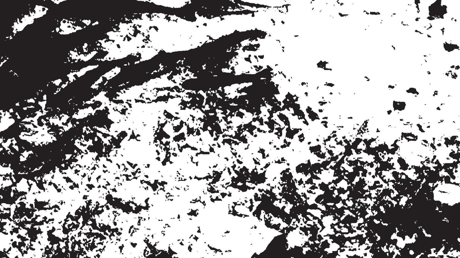 textura de superposición envejecida, fondo de grunge abstracto en blanco y negro, suciedad vectorial envejecida, textura de astillas, grietas, rasguños, desgastes, polvo, suciedad. vector