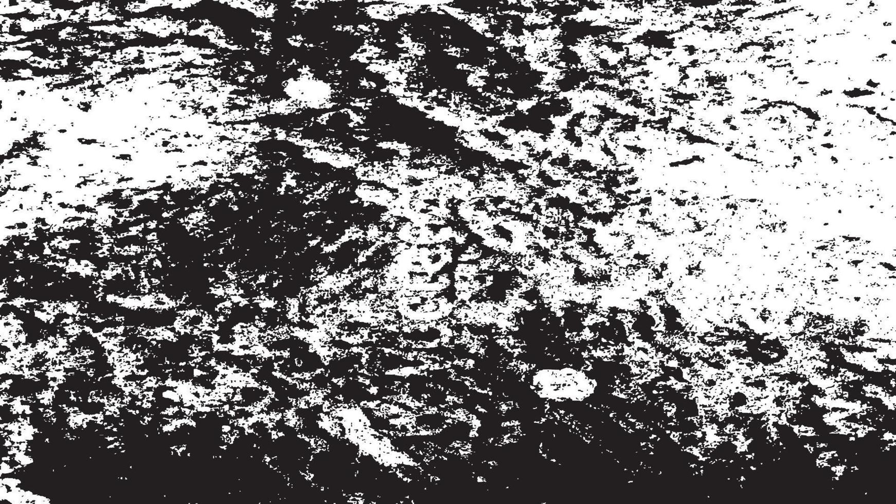 textura de superposición envejecida, fondo de grunge abstracto en blanco y negro, suciedad vectorial envejecida, textura de astillas, grietas, rasguños, desgastes, polvo, suciedad. vector