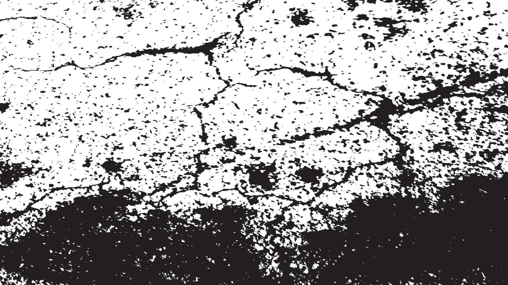 textura de superposición envejecida, fondo de grunge abstracto en blanco y negro, suciedad vectorial envejecida, textura de astillas, grietas, rasguños, desgastes, polvo, suciedad. vector