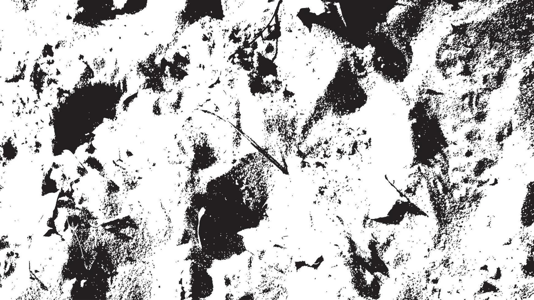 textura de superposición envejecida, fondo de grunge abstracto en blanco y negro, suciedad vectorial envejecida, textura de astillas, grietas, rasguños, desgastes, polvo, suciedad. vector