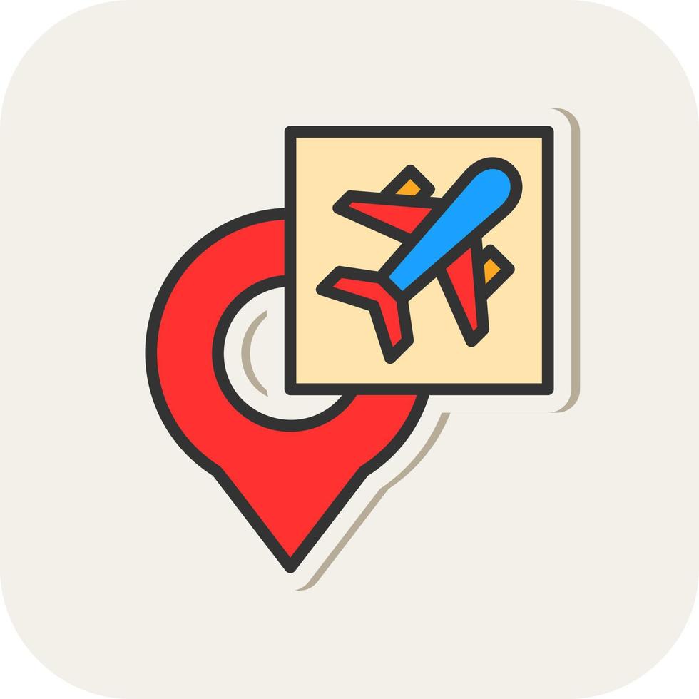 Airport Direction Vector Icon Design