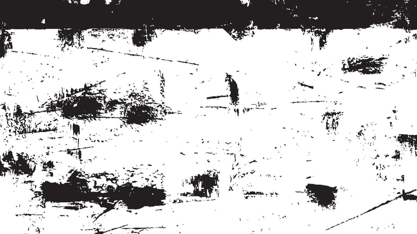 textura de superposición envejecida, fondo de grunge abstracto en blanco y negro, suciedad vectorial envejecida, textura de astillas, grietas, rasguños, desgastes, polvo, suciedad. vector