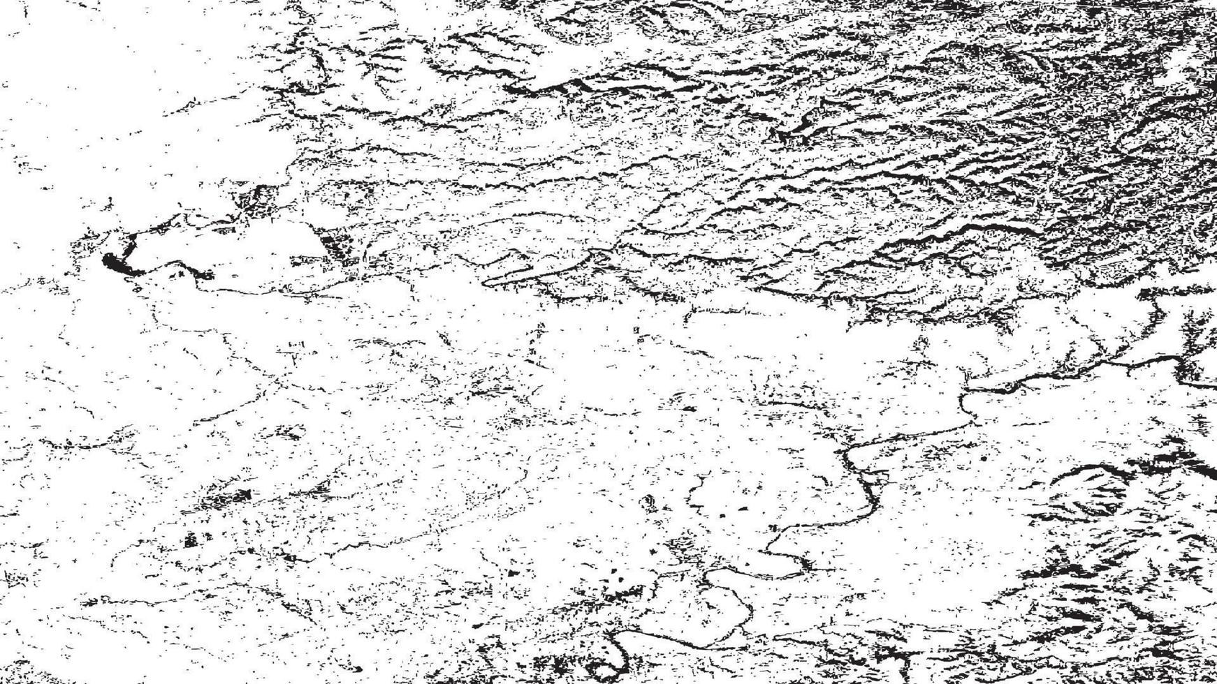 textura de superposición envejecida, fondo de grunge abstracto en blanco y negro, suciedad vectorial envejecida, textura de astillas, grietas, rasguños, desgastes, polvo, suciedad. vector