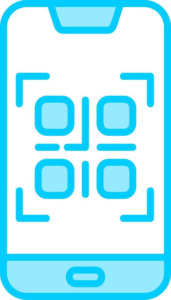 Smartphone QR Code Vector Icon
