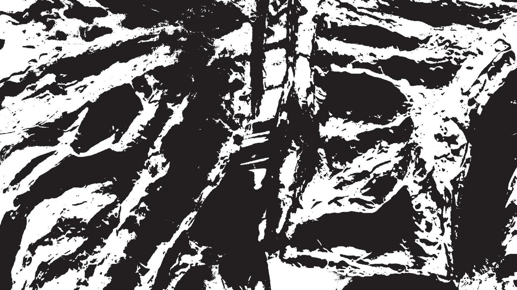 textura de superposición envejecida, fondo de grunge abstracto en blanco y negro, suciedad vectorial envejecida, textura de astillas, grietas, rasguños, desgastes, polvo, suciedad. vector