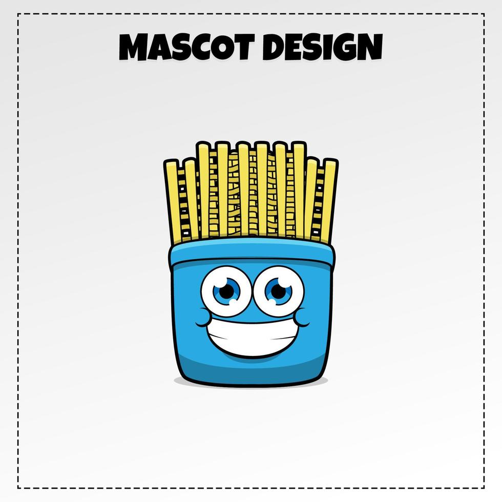 Vector Food Logo Banana Crackers Mascot Illustration Vector Design
