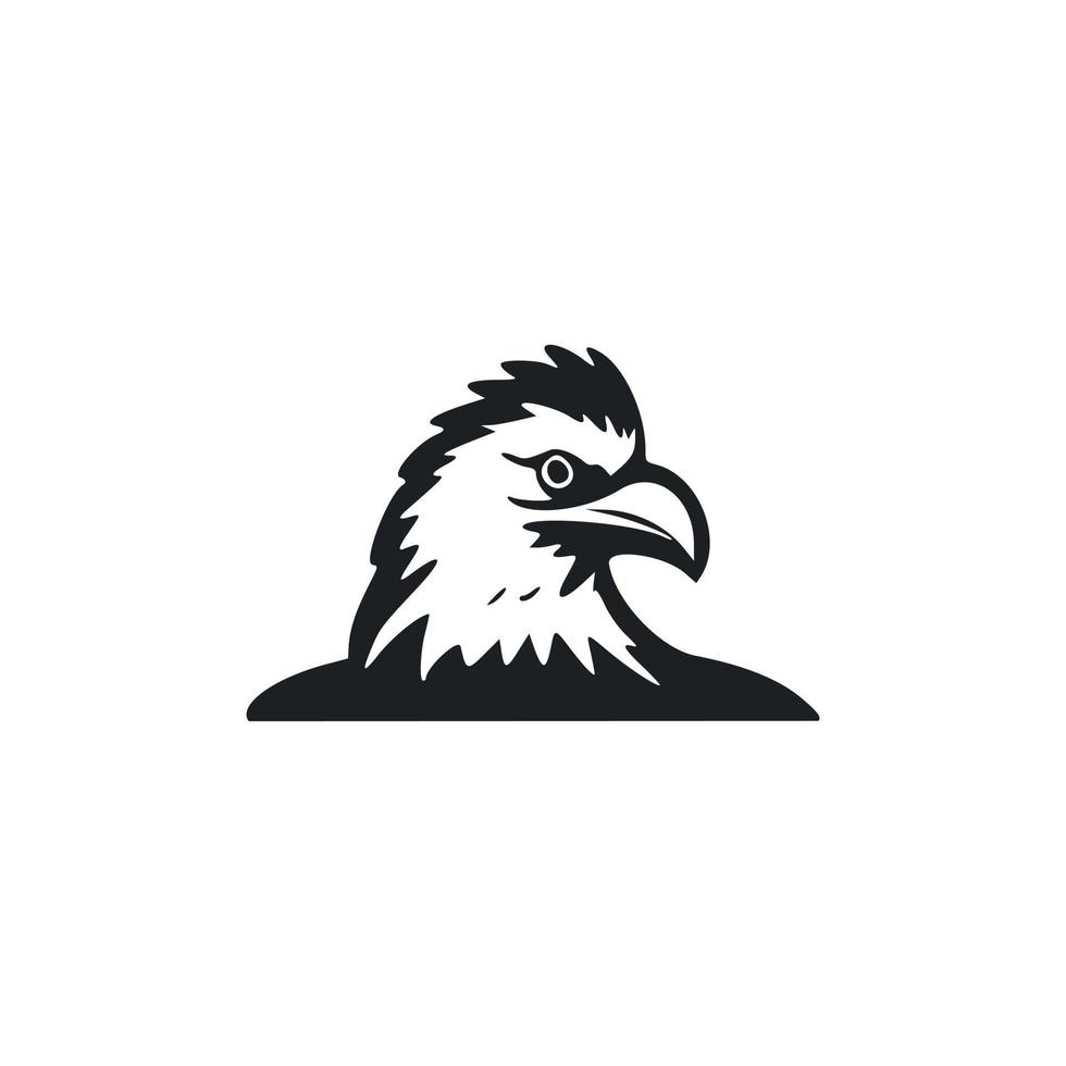 Black and white light logo with a charming eagle vector