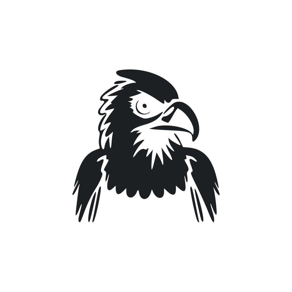 negro y blanco sencillo logo con dulce águila vector