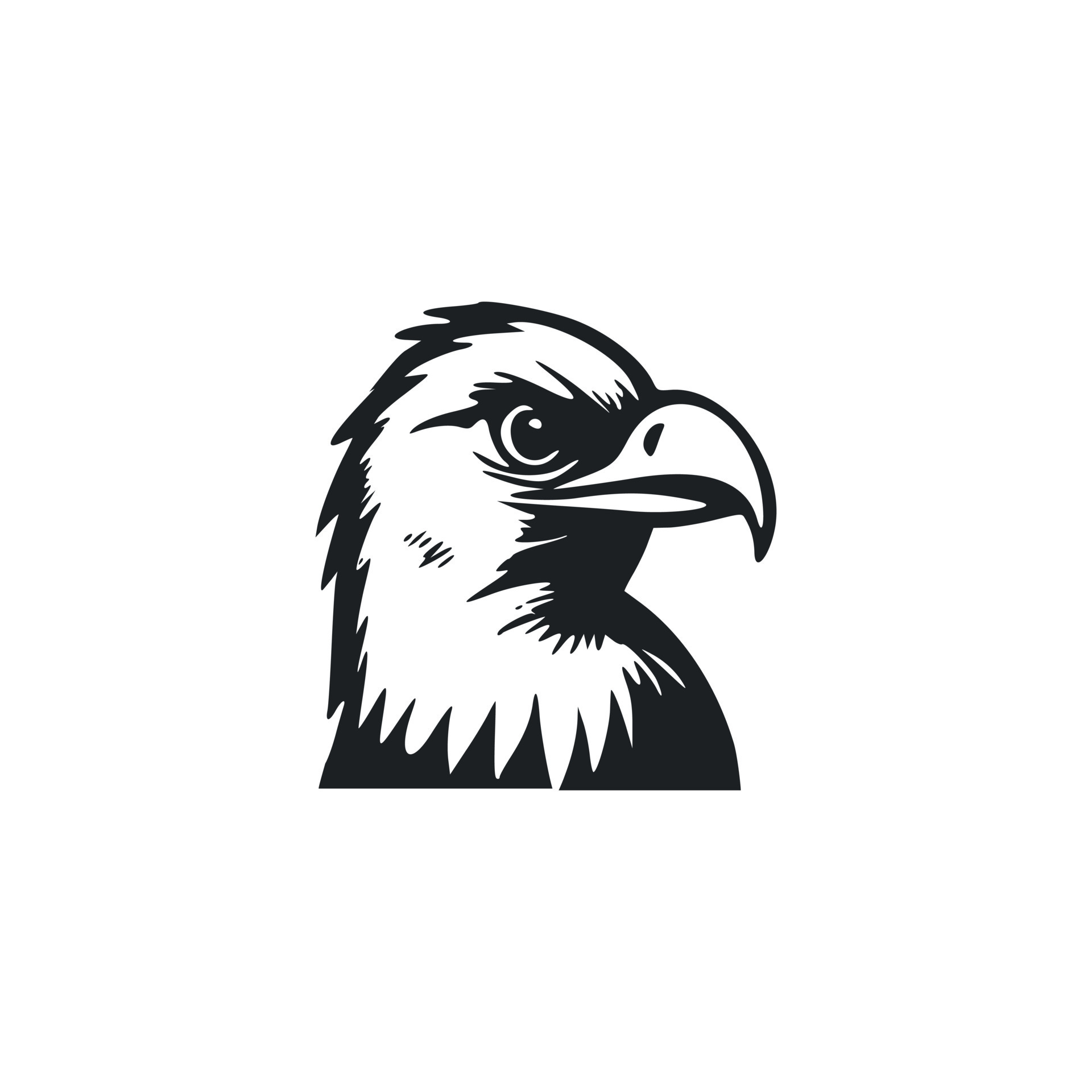 Black and white light logo with attractive eagle 19978126 Vector Art at